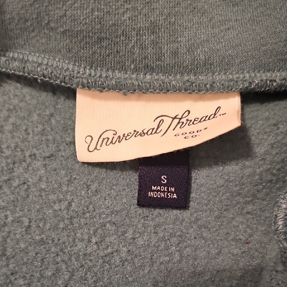 Universal Thread Women's Teal Half-Zip Sweatshirt - Picture 7 of 9